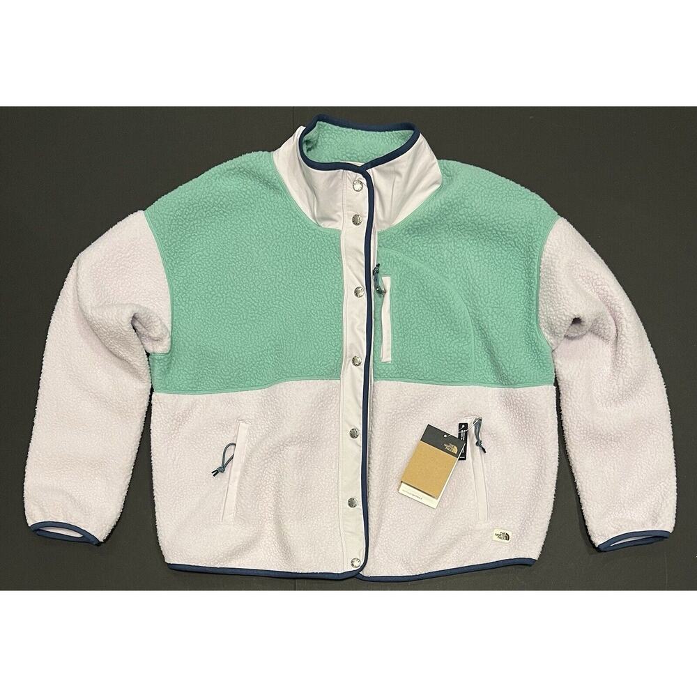 The North Face Cragmont Fleece Jacket Womens Plus Size 1X Lavender Wasabi Pastel